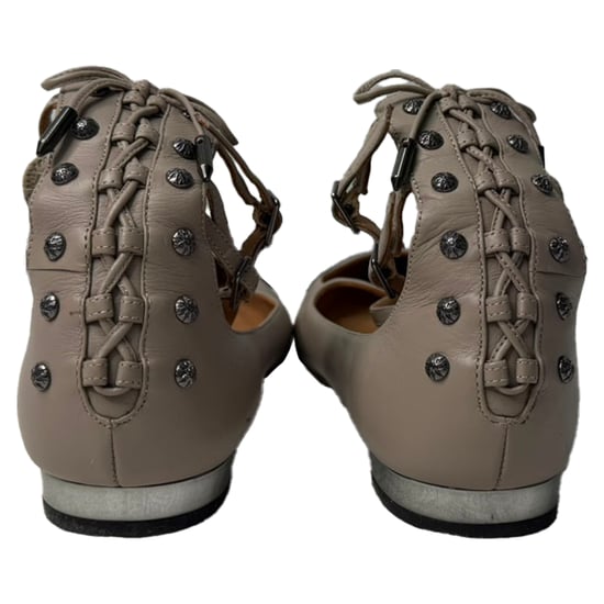 Aquazzura Ballerinas mit spitzem Zehen in grauem Leder - Image 3