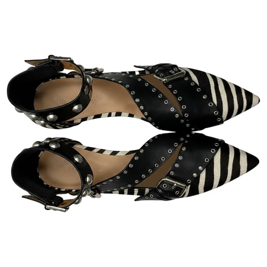 Isabel Marant Zebra-Print Linzy Ösen-Spitzenflats aus Kalbslackleder mit Tierdruck - Image 6