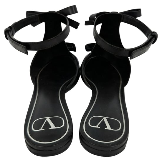 Valentino Garavani Ballerinas mit französischen Schleifen aus schwarzem Leder - Image 6