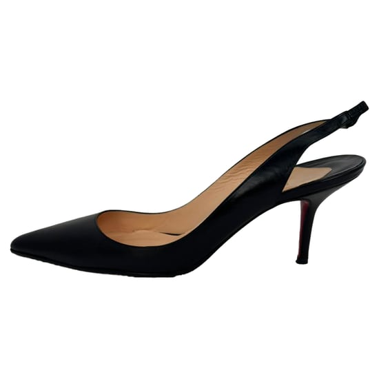 Christian Louboutin Kate 55 Slingback-Pumps aus schwarzem Leder - Image 5