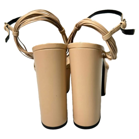 Gucci Crawford Knot Plateau-Pumps aus nudefarbenem Leder - Image 3