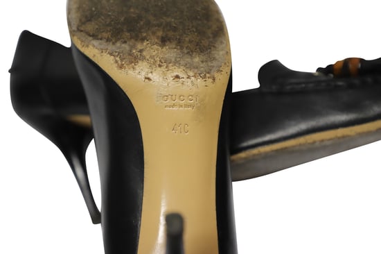 Gucci Loafer-Pumps mit Quasten und Bambus-Akzenten aus braunem Leder - Image 6