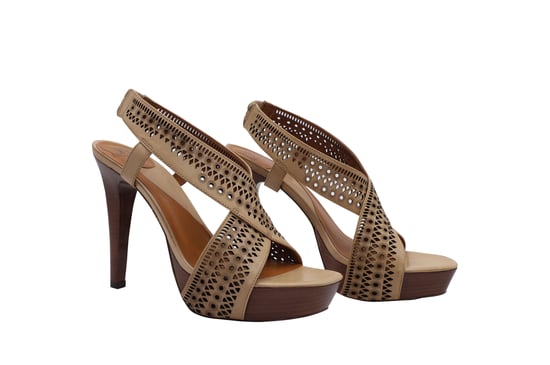 Diane von Furstenberg Zoe Plateau-Sandalen aus braunem Leder - Image 4