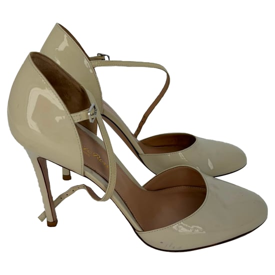 Gianvito Rossi Mary Jane Pumps aus beigem Lackleder - Image 1