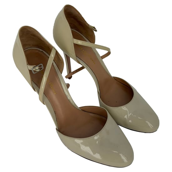 Gianvito Rossi Mary Jane Pumps aus beigem Lackleder - Image 6