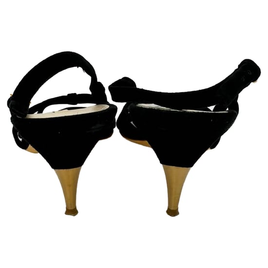 Miu Miu Slingback-Sandalen aus schwarzem Wildleder - Image 4