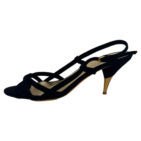 Miu Miu Slingback-Sandalen aus schwarzem Wildleder - Image 5