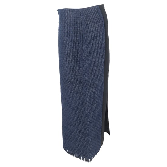 Roland Mouret Midi-Bleistiftrock in Weboptik aus marineblauem Polyester - Image 2