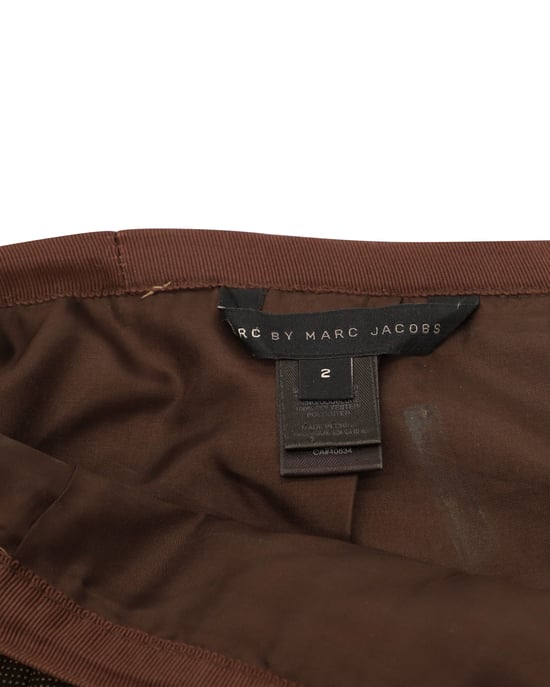 Marc Jacobs Faltenrock aus brauner Wolle - Image 3