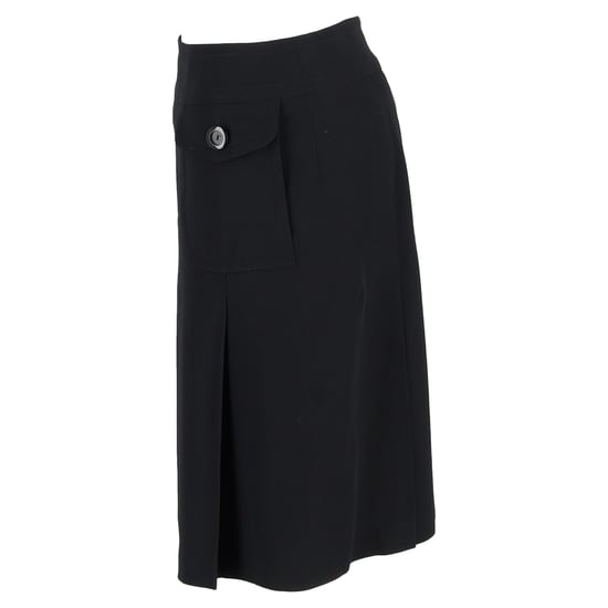 Max Mara knielanger Rock aus schwarzem Polyester - Image 2