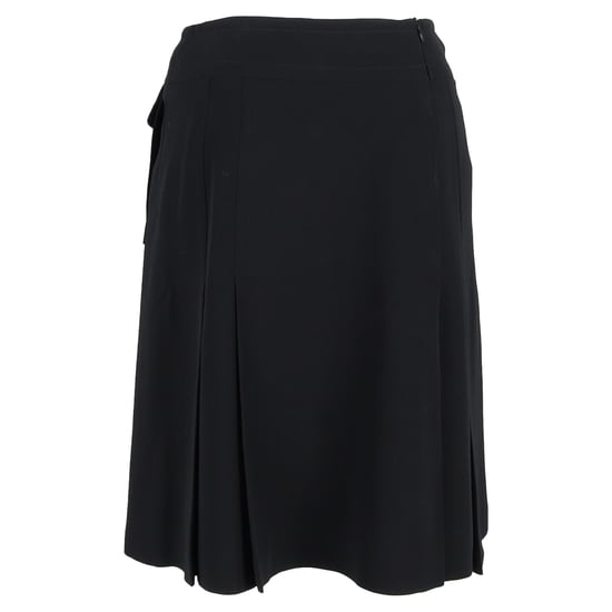 Max Mara knielanger Rock aus schwarzem Polyester - Image 3