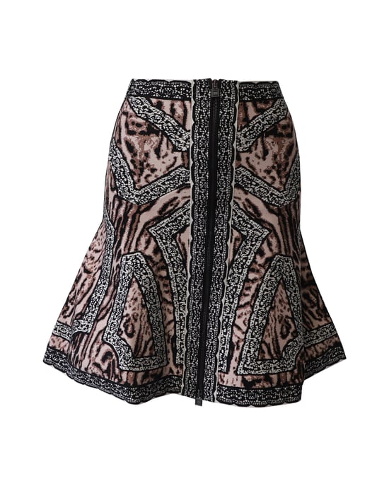 Herve Leger ausgestellter Rock aus mehrfarbigem Polyester - Image 1