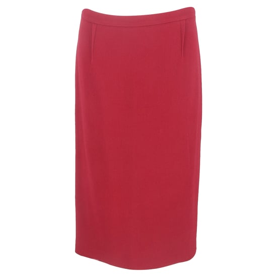 Roland Mouret Midi-Bleistiftrock mit Reißverschluss hinten aus burgunderroter Wolle - Image 1