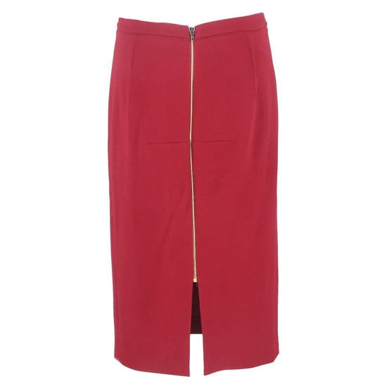 Roland Mouret Midi-Bleistiftrock mit Reißverschluss hinten aus burgunderroter Wolle - Image 3