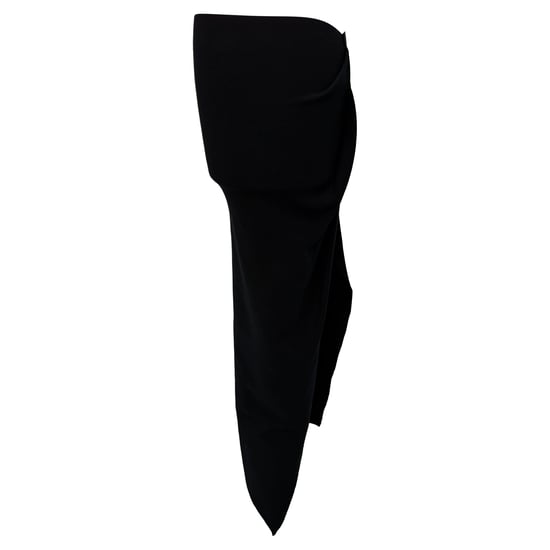 Rick Owens Drapierter asymmetrischer Midirock aus schwarzer Viskose - Image 2