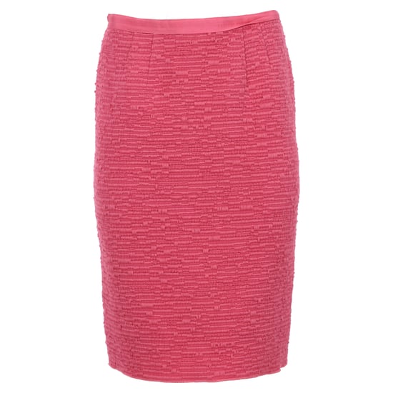 Nina Ricci Bleistiftrock in Knielänge aus rosa Wolle mit Strukturmuster - Image 1