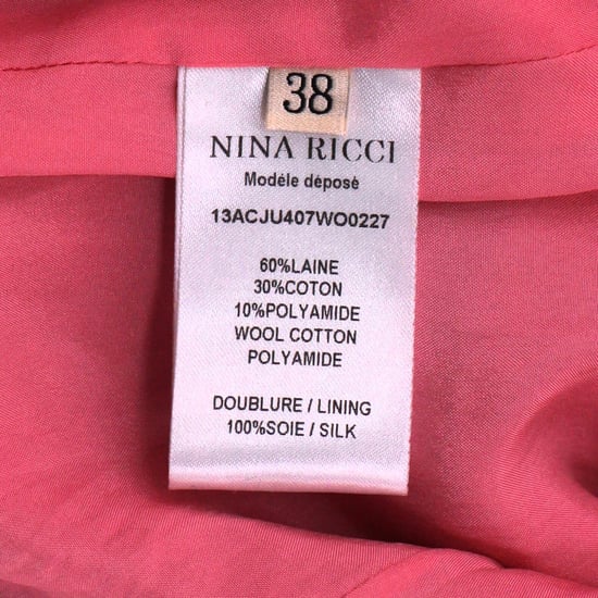 Nina Ricci Bleistiftrock in Knielänge aus rosa Wolle mit Strukturmuster - Image 5