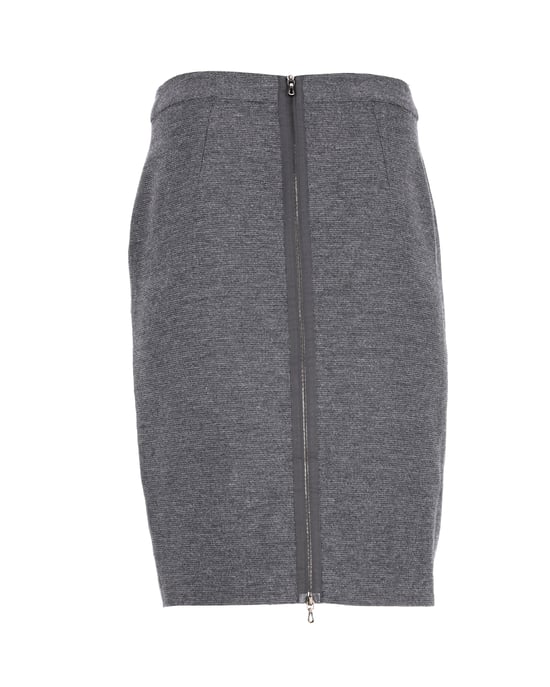 Lanvin Bleistiftrock aus grauer Wolle - Image 3