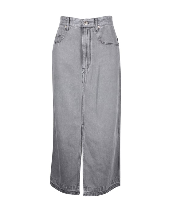 Isabel Marant Etoile Denim-Midirock aus grauer Baumwolle - Image 1