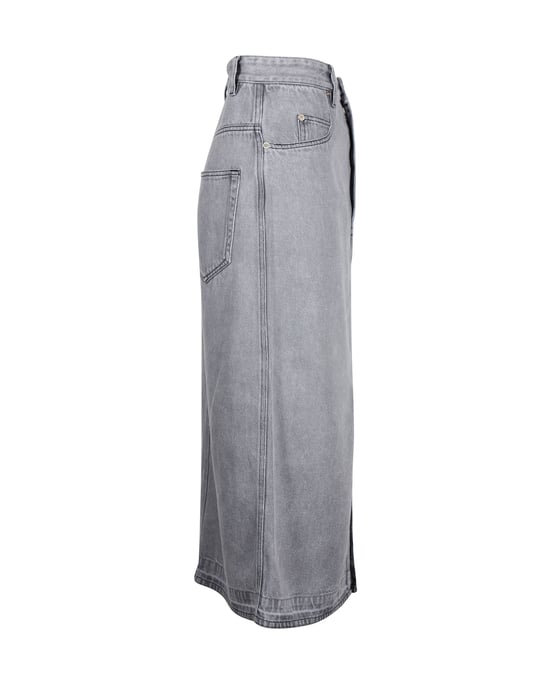 Isabel Marant Etoile Denim-Midirock aus grauer Baumwolle - Image 2