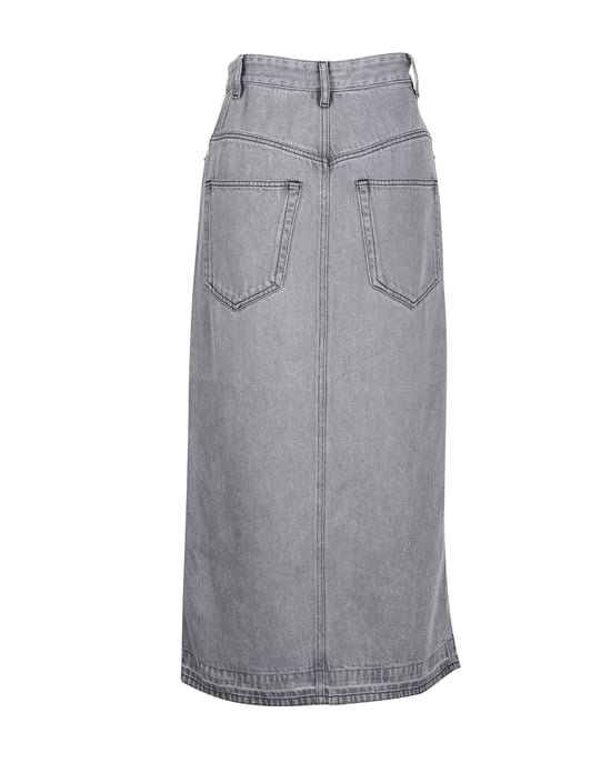 Isabel Marant Etoile Denim-Midirock aus grauer Baumwolle - Image 3