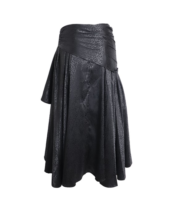 Dodo Bar oder drapierter Midirock aus schwarzem Polyester - Image 3