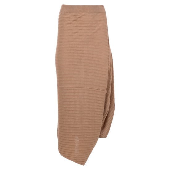Jw Anderson – Gestrickter Midirock aus braunem Leinen - Image 1