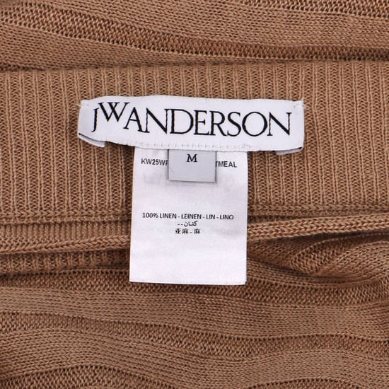 Jw Anderson – Gestrickter Midirock aus braunem Leinen - Image 4