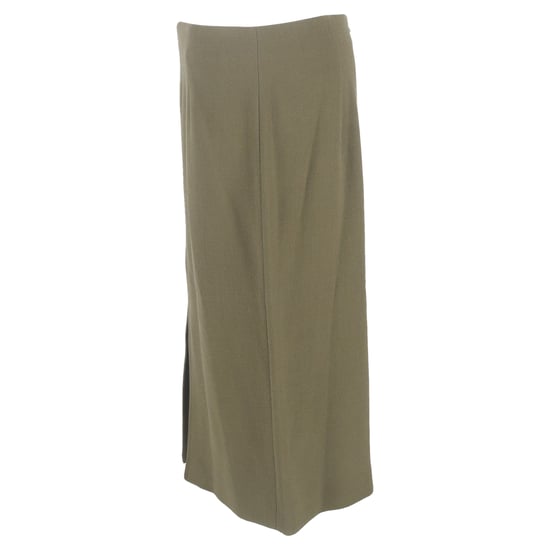 Roland Mouret Midi-Bleistiftrock mit Schlitz vorne aus olivgrüner Wolle - Image 2