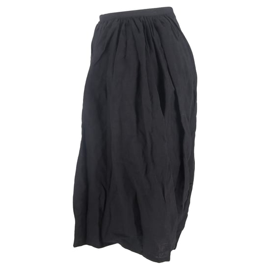 Yohji Yamamoto asymmetrischer Drapé-Midirock aus schwarzer Baumwolle - Image 2