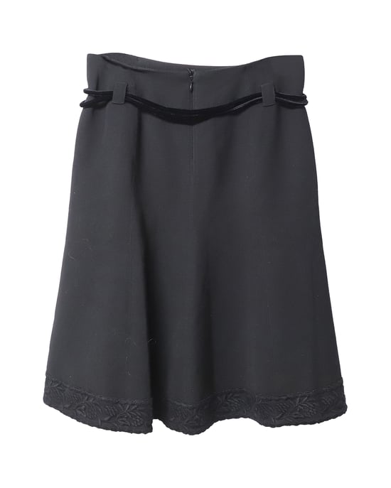 Emporio Armani Winterrock mit Gürtel aus schwarzer Wolle - Image 4