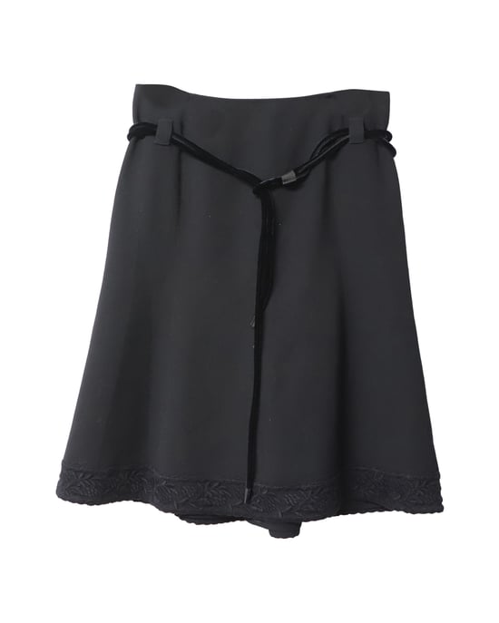 Emporio Armani Winterrock mit Gürtel aus schwarzer Wolle - Image 5