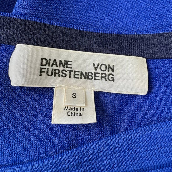 Diane von Furstenberg Strick-Midi-Bleistiftrock aus blauer Viskose - Image 4