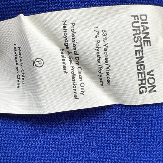 Diane von Furstenberg Strick-Midi-Bleistiftrock aus blauer Viskose - Image 5