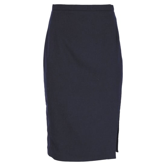 Altuzarra Midi-Bleistiftrock mit Seitenschlitz aus marineblauer Wolle - Image 1