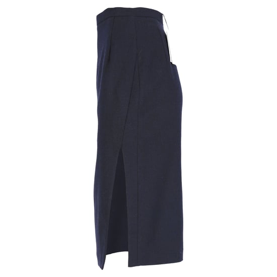 Altuzarra Midi-Bleistiftrock mit Seitenschlitz aus marineblauer Wolle - Image 2