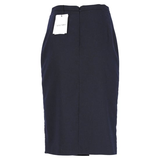 Altuzarra Midi-Bleistiftrock mit Seitenschlitz aus marineblauer Wolle - Image 3