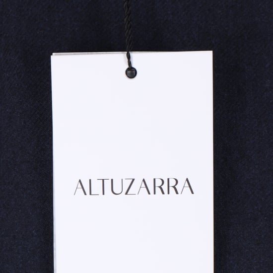 Altuzarra Midi-Bleistiftrock mit Seitenschlitz aus marineblauer Wolle - Image 4