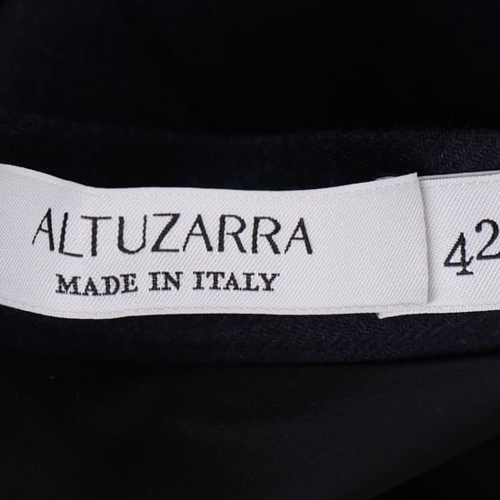 Altuzarra Midi-Bleistiftrock mit Seitenschlitz aus marineblauer Wolle - Image 5