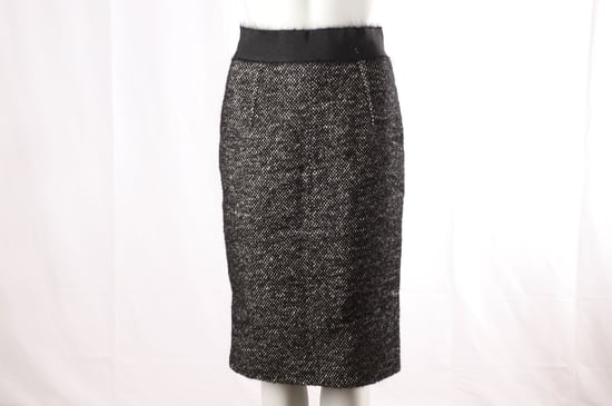 Giambattista Valli Tweed-Bleistiftrock aus grauem Leinen - Image 6