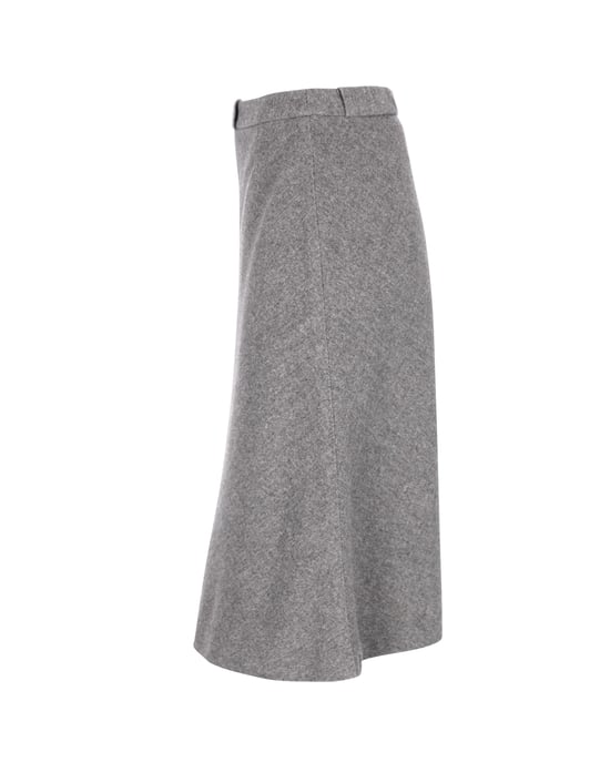Max Mara A-Linien-Midirock aus grauer Wolle - Image 2