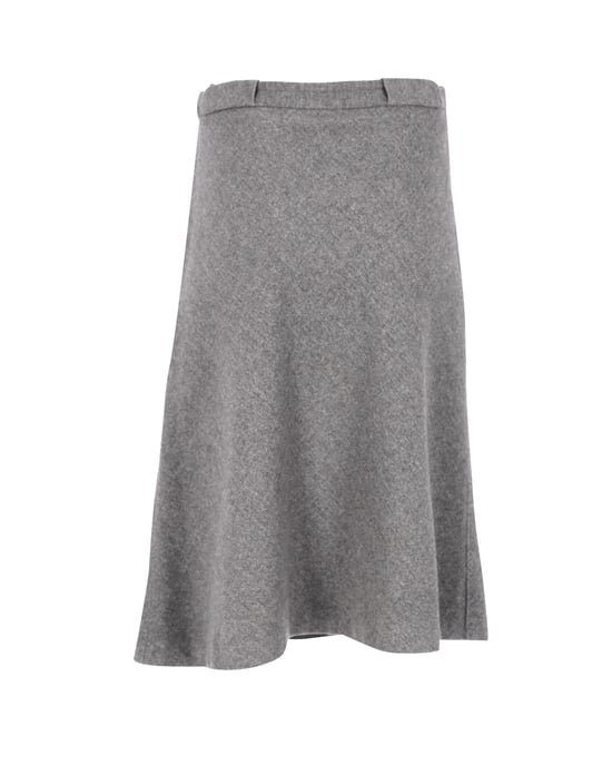 Max Mara A-Linien-Midirock aus grauer Wolle - Image 3