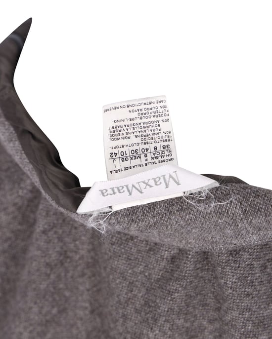 Max Mara A-Linien-Midirock aus grauer Wolle - Image 4