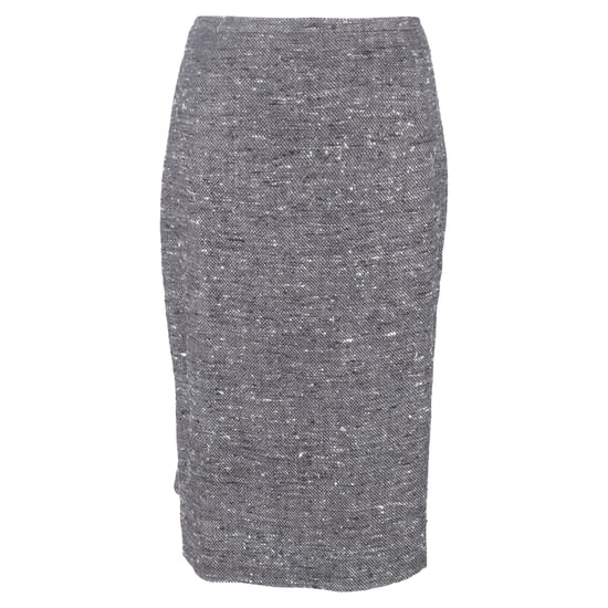 Max Mara Tweed Midi-Bleistiftrock aus grauer Wolle - Image 1