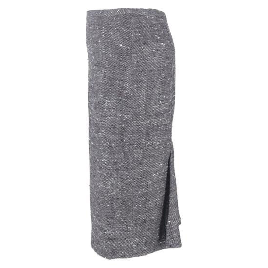 Max Mara Tweed Midi-Bleistiftrock aus grauer Wolle - Image 2