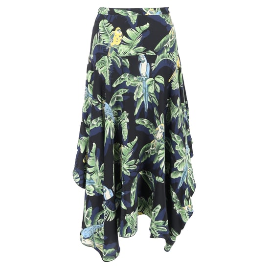 Stella McCartney Midirock mit asymmetrischem Saum und Paradiesvogel-Print aus mehrfarbiger Seide - Image 1