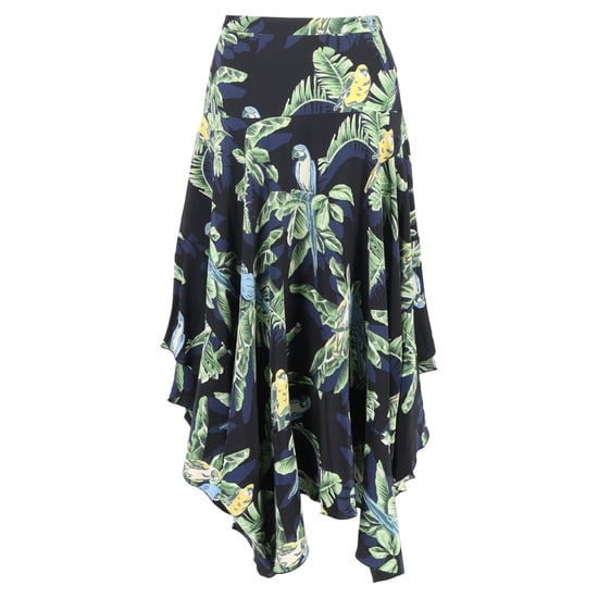Stella McCartney Midirock mit asymmetrischem Saum und Paradiesvogel-Print aus mehrfarbiger Seide - Image 3