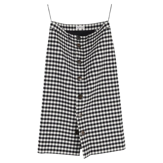 Balenciaga Vichy-Midirock aus schwarzem Polyester - Image 1