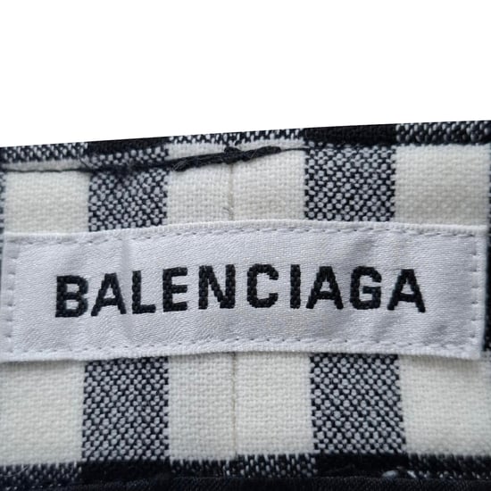 Balenciaga Vichy-Midirock aus schwarzem Polyester - Image 3