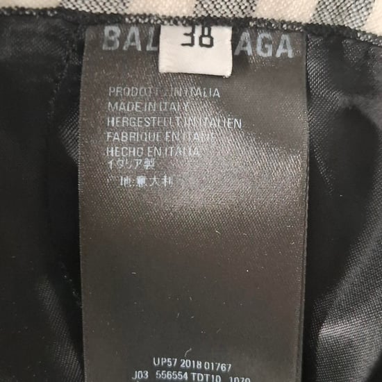 Balenciaga Vichy-Midirock aus schwarzem Polyester - Image 5